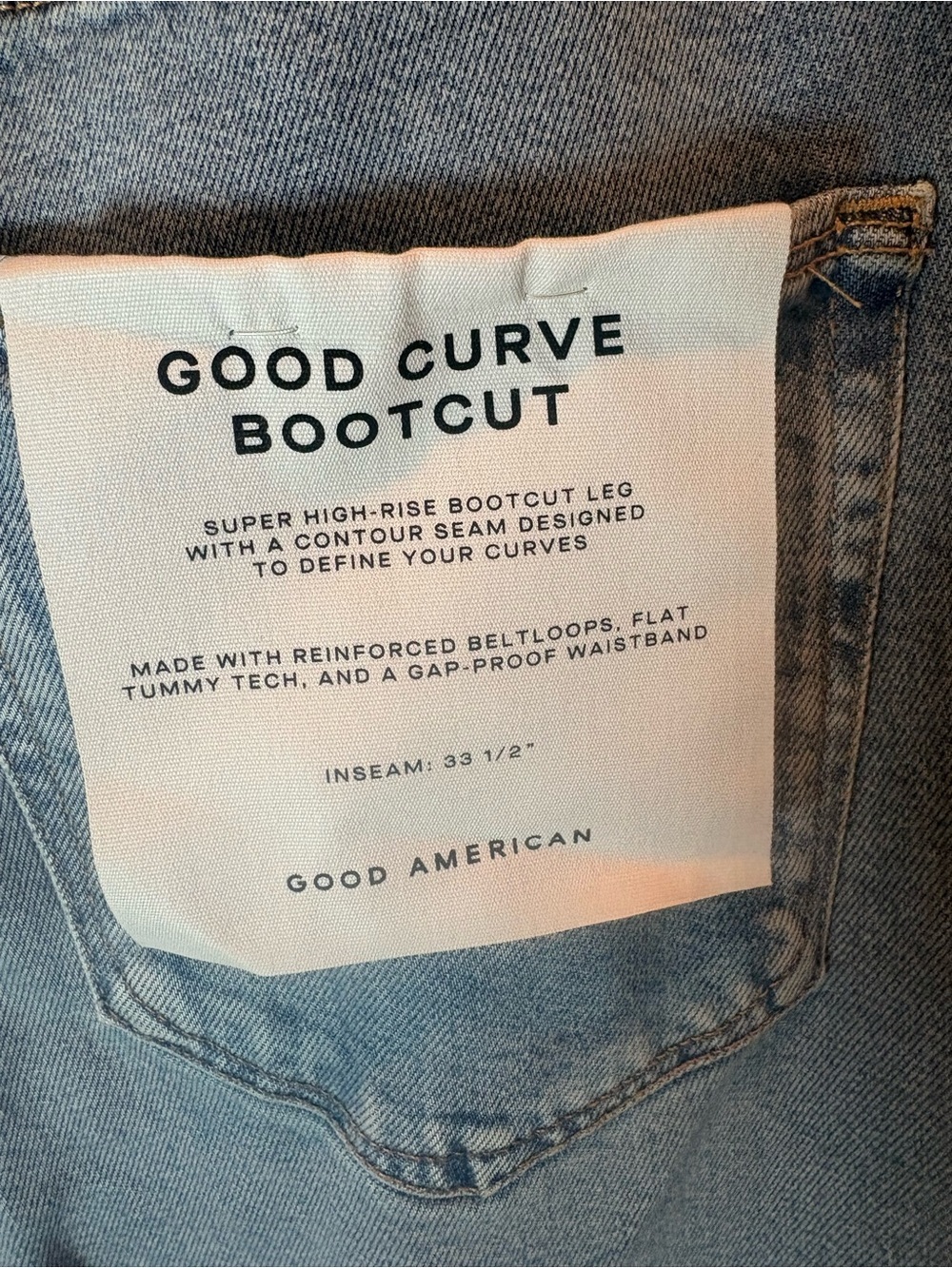 NWT Good American Good Curve Bootcut Jeans 14 Tall High Rise - Picture 3 of 12